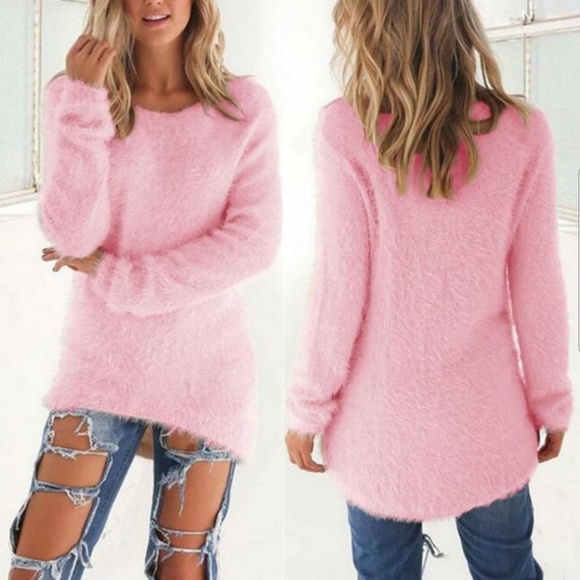 Extremely Soft Women's Black Fluffy Jumper Tops - Picture 5 of 5